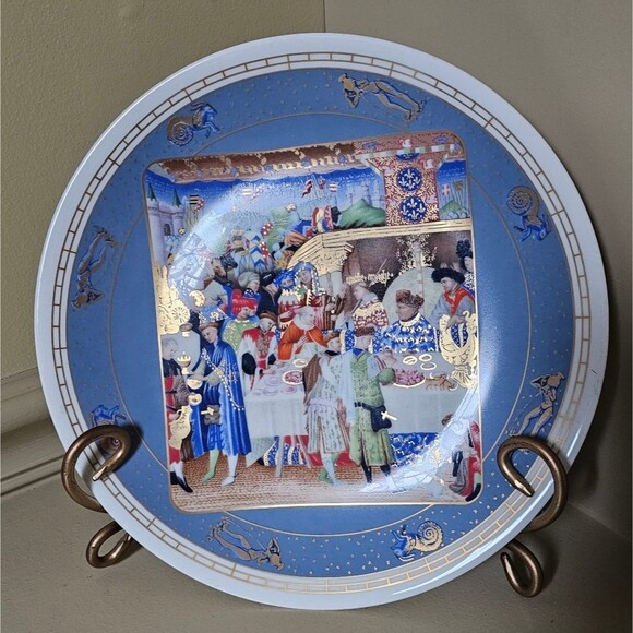 Vintage 1970s French D'Arceau-Limoges Premiere Limited Edition "Janvier" Plate - Picture 2 of 7